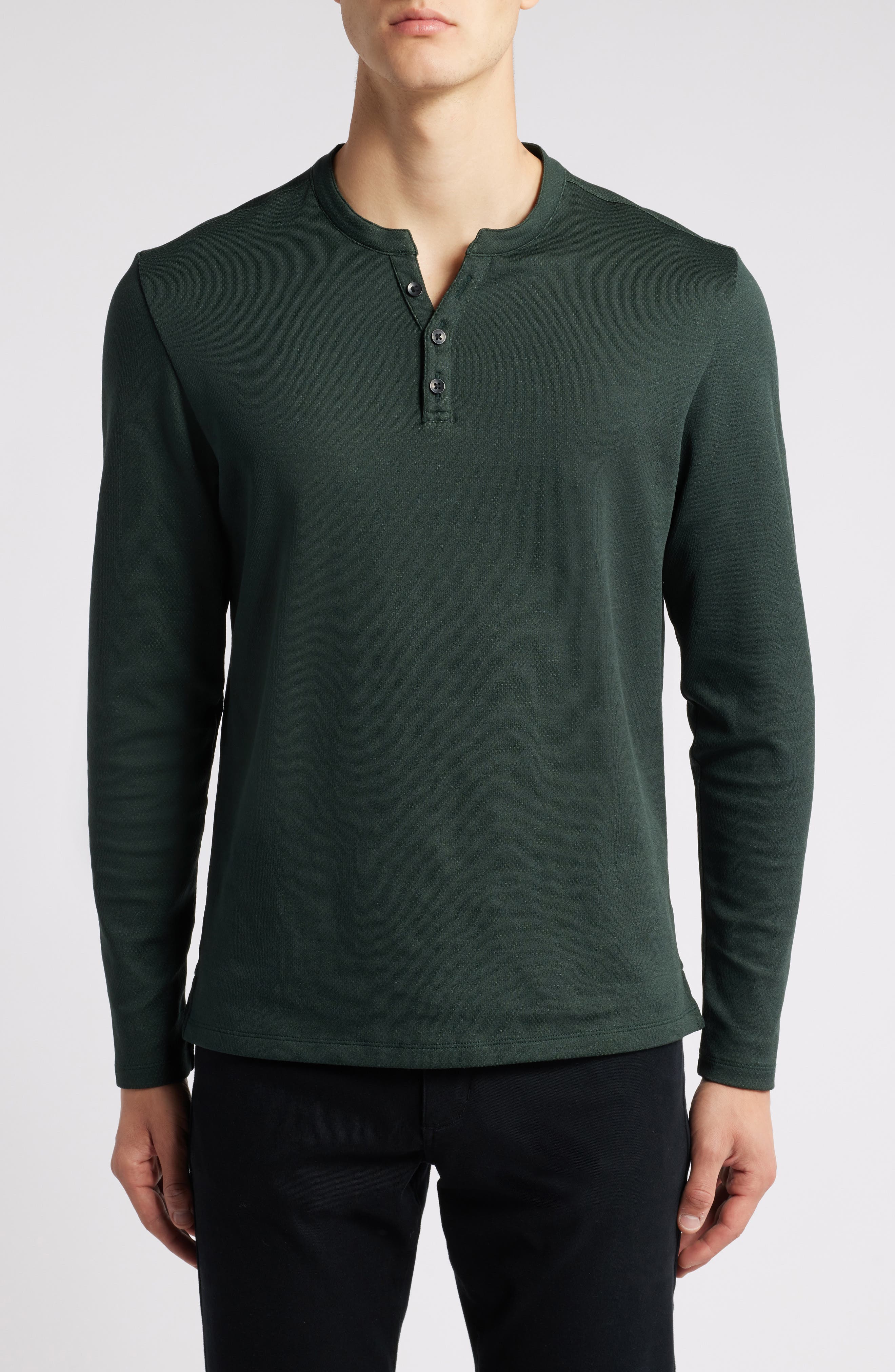 Robert Barakett Elgin Double Knit Mesh Henley