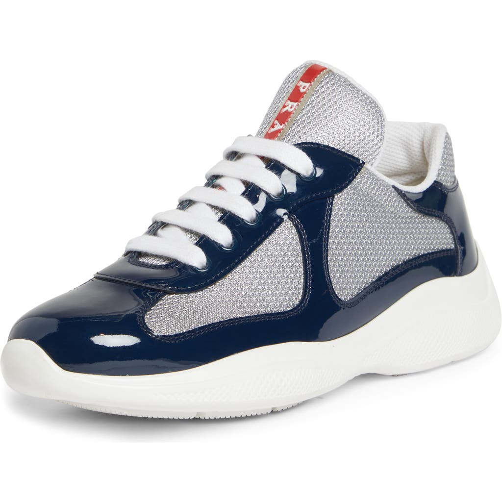 Prada America's Cup Sneaker In Blue/grey