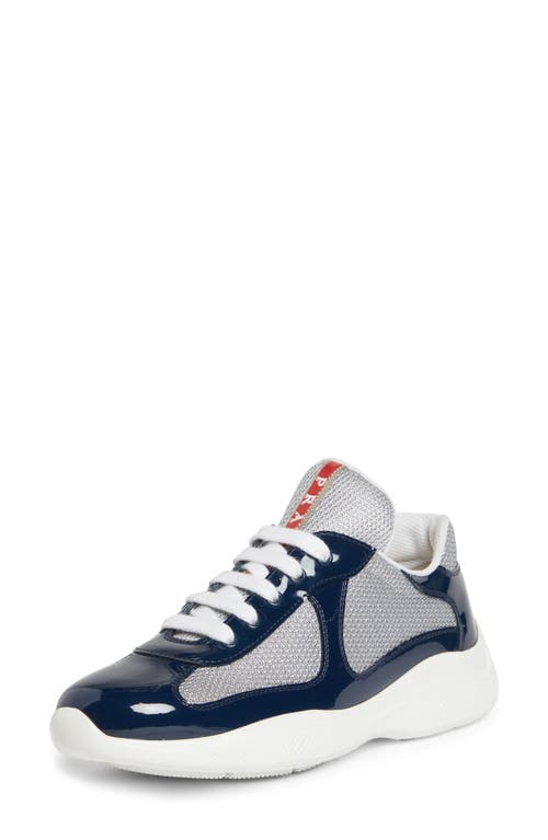 Shop Prada America's Cup Sneaker In Blue/grey