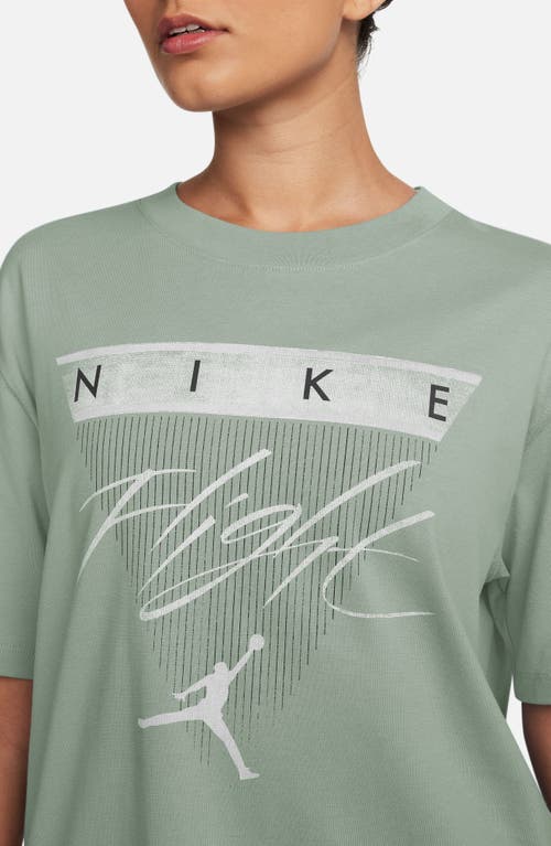 Shop Jordan Flight Heritage Graphic T-shirt In Jade Smoke/barely Green