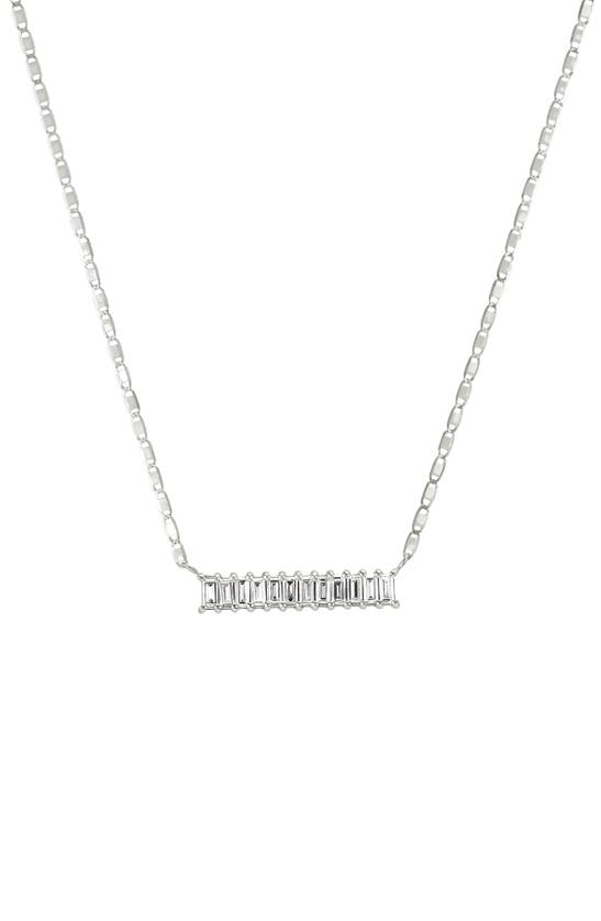 LANA LANA BAGUETTE DIAMOND BAR PENDANT NECKLACE 