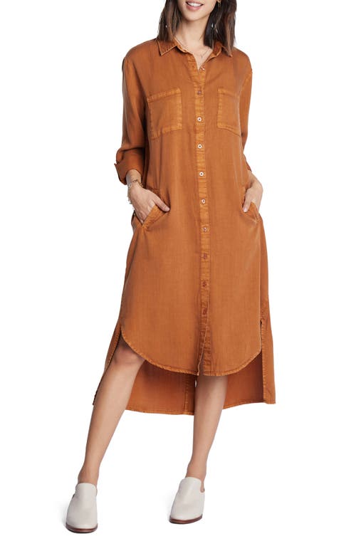 Chill Out Shirtdress in Golden Rust (Finished Hem)