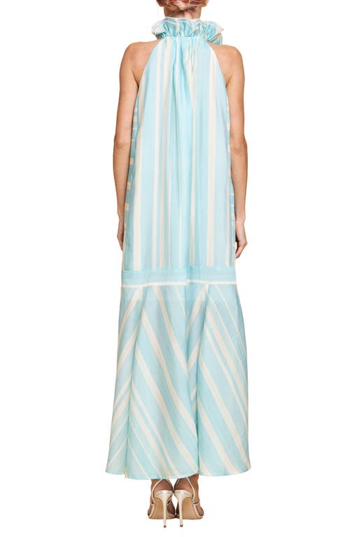 Shop Ciebon Kenny Midi Trapeze Dress In Light Blue Multi