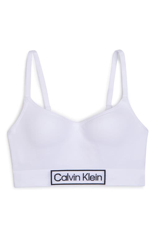 Calvin Klein Kids' Seamless Lounge Bralette In Classic White