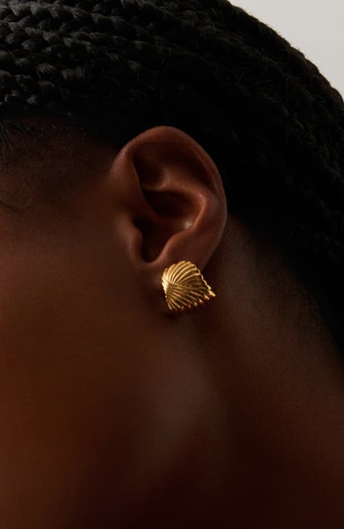 Shop Missoma Ripple Stud Earrings In Gold