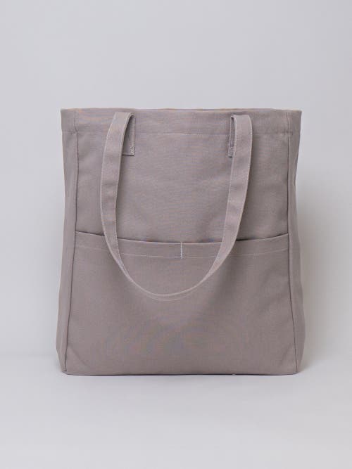 Terra Thread Organic Cotton Canvas Work Tote Bag In Cloud Grey
