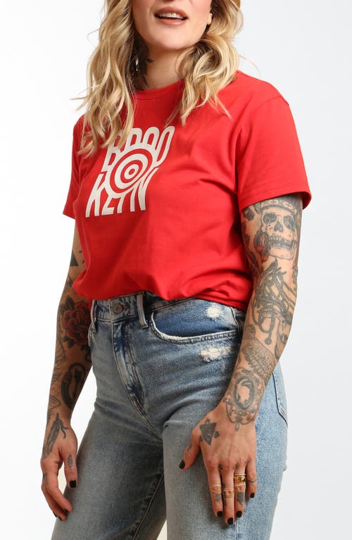 Shop Brooklyn Industries Target Logo Cotton Graphic T-shirt In Red