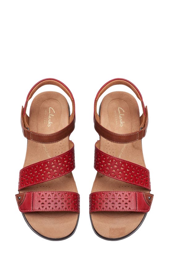 Shop Clarks (r) Kilty Way Sandal In Cherry Leather