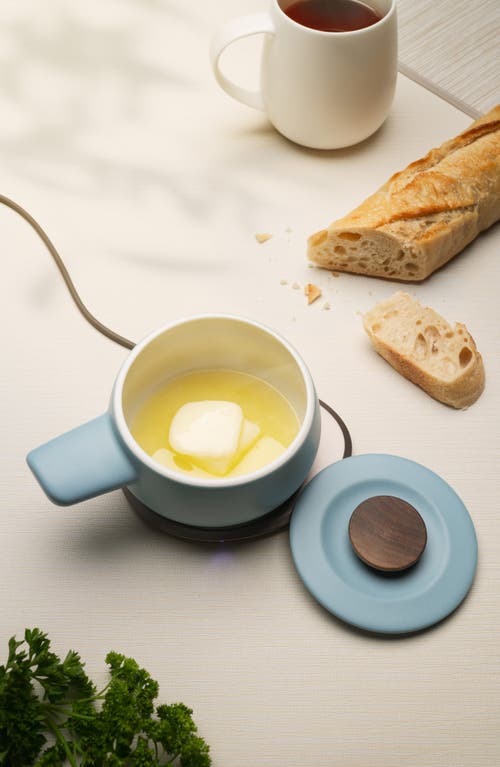 Ohom Fondi Self-heating Fondue Set In Moonmist Blue