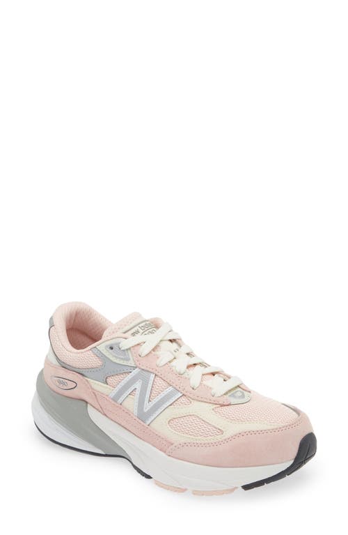 Shop New Balance Kids' 990v6 Sneaker In Pink Haze/white