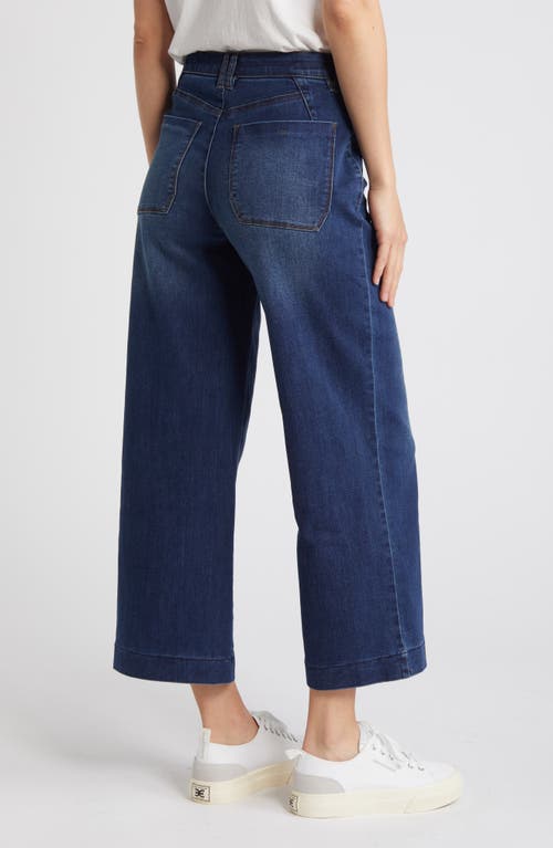 Wit & Wisdom 'ab'solution Skyrise V-pocket Ankle Wide Leg Jeans In Blue