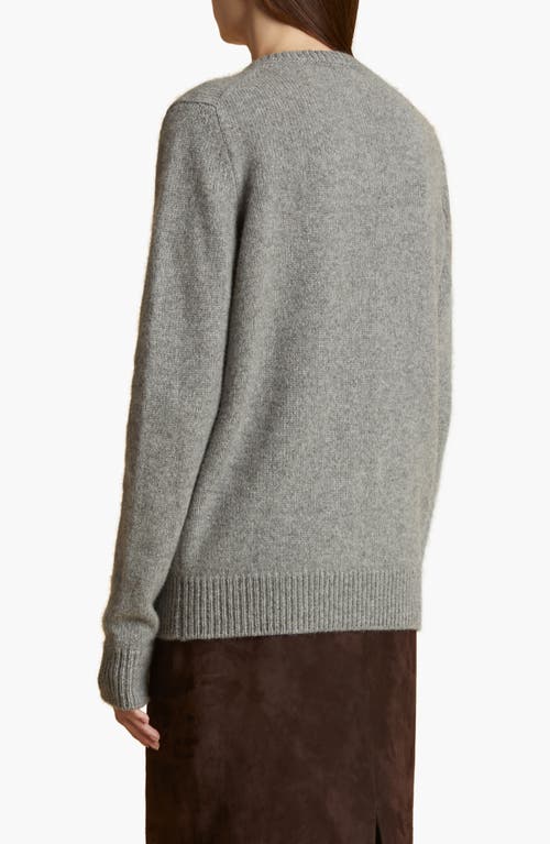 Shop Khaite Inga Cashmere & Mohair V-neck Sweater In Sterling