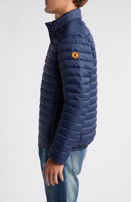 Save The Duck Donald Quilted Hooded Water Resistant Insulated Puffer Jacket In Navy Blue