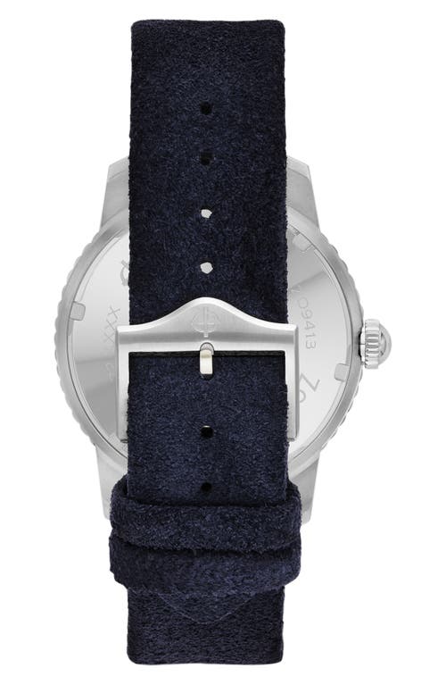 Shop Zodiac Super Sea Wolf Leather Strap Watch, 40mm In Blue