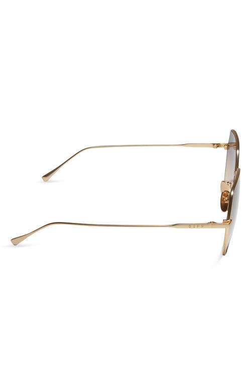 Shop Diff Harlowe 55mm Square Sunglasses In Gold/twilight Gradient