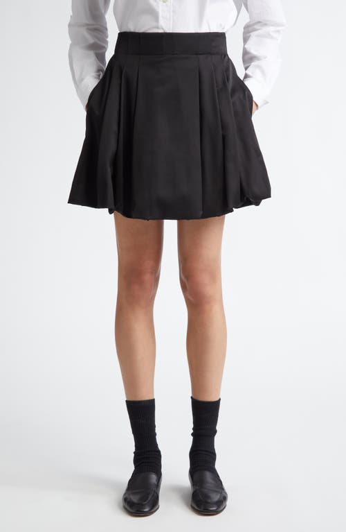 Shop Maria Mcmanus Pleated Bubble Miniskirt In Black