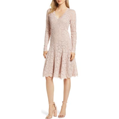 Rosemunde Delicia Fit & Flare Lace Dress, Ivory
