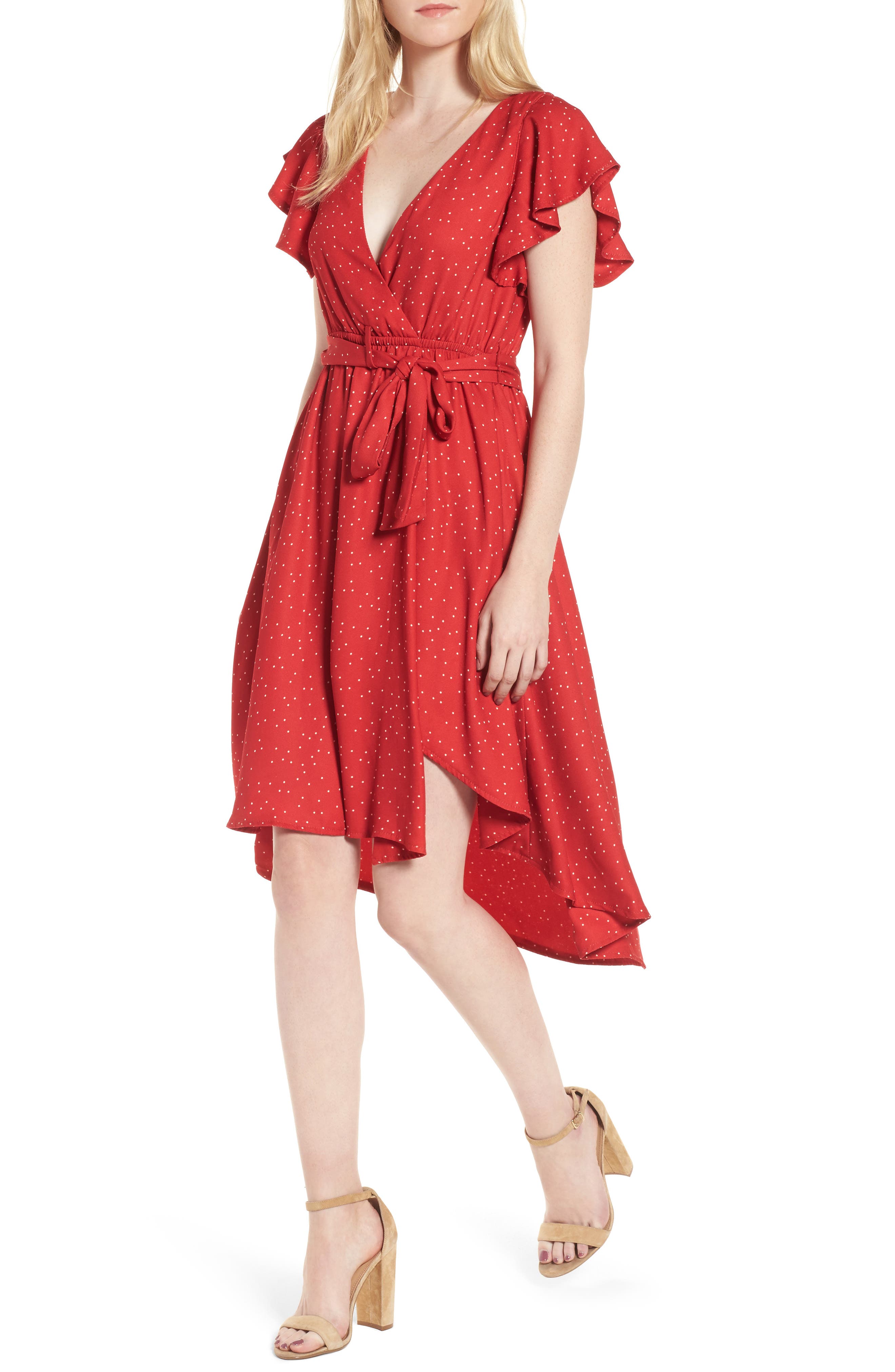 faux wrap dress nordstrom