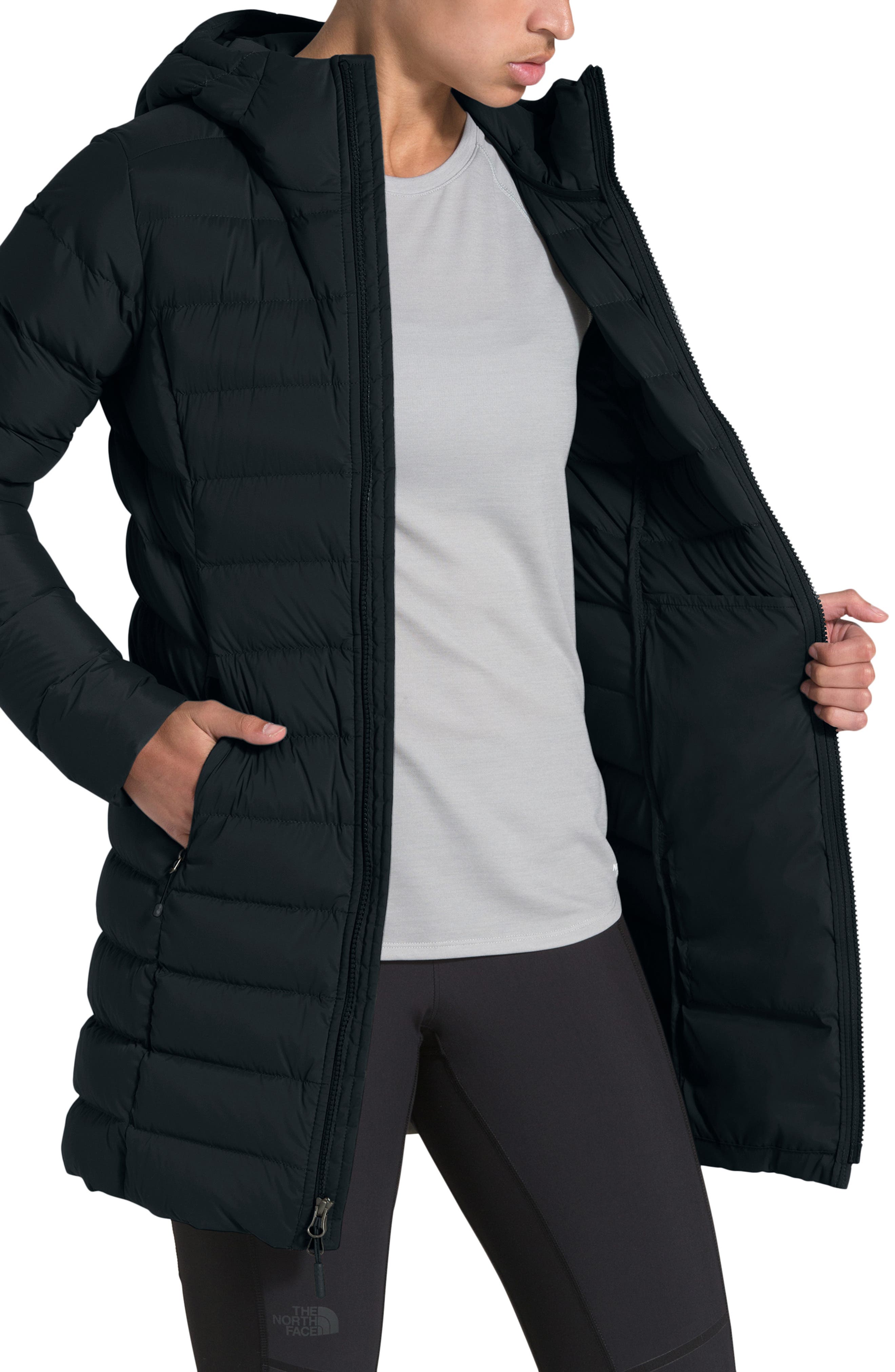 north face white down coat