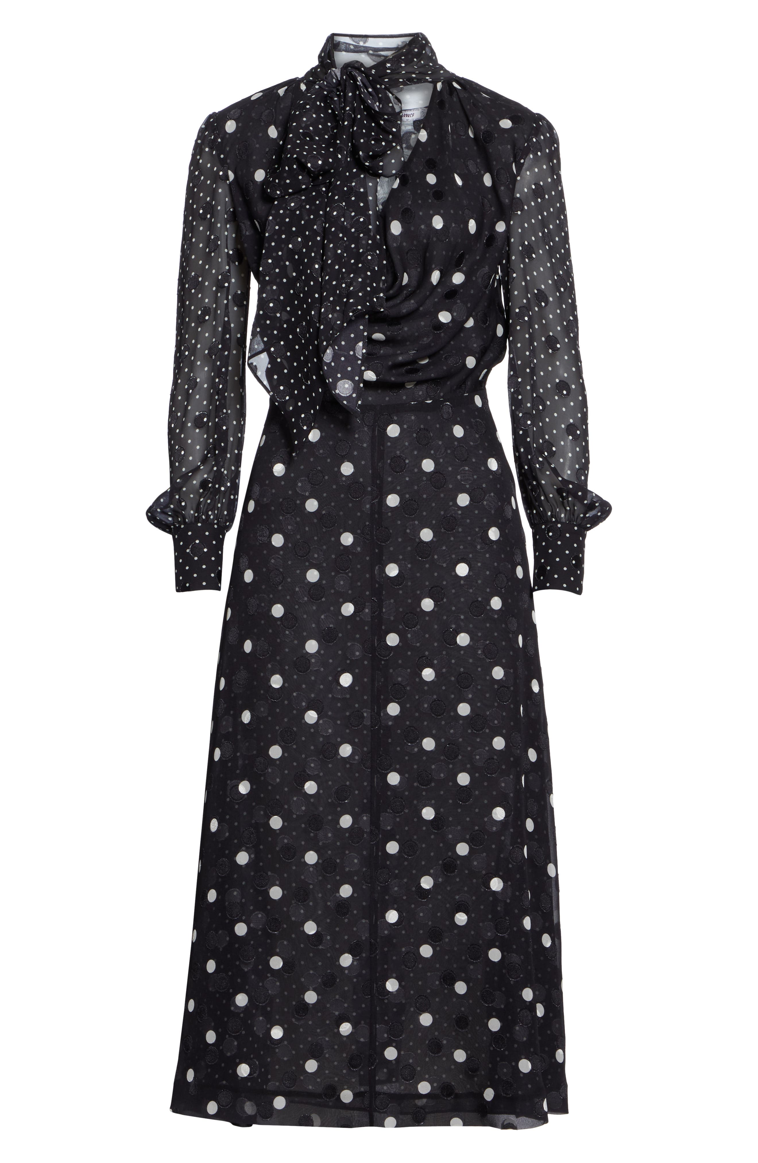 tommy hilfiger black and white polka dot dress