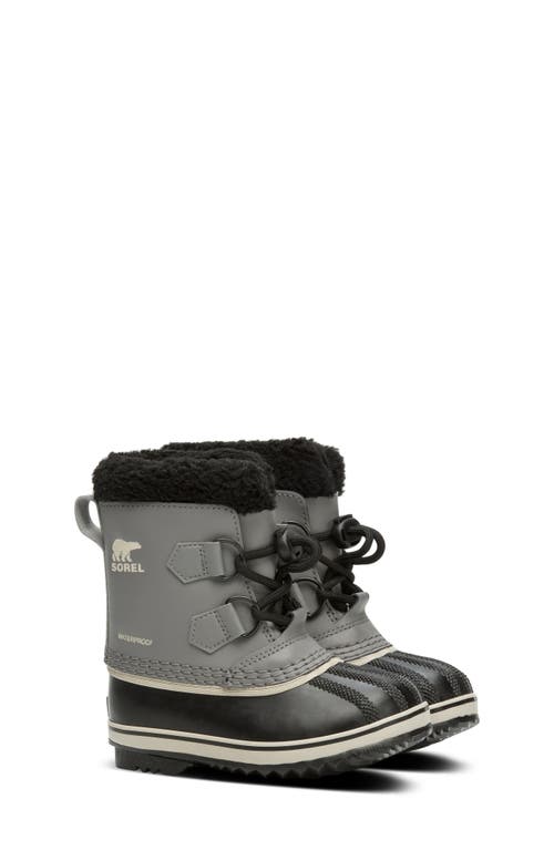 Sorel Kids' Yoot Pac Waterproof Snow Boot In Quarry/black