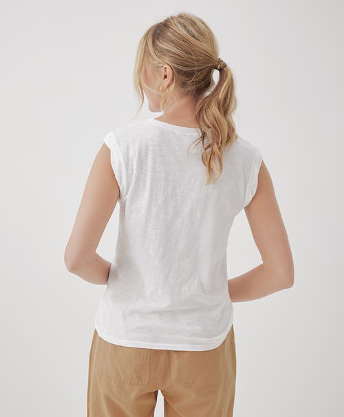 Pact Organic Featherweight Slub Muscle Tee In White