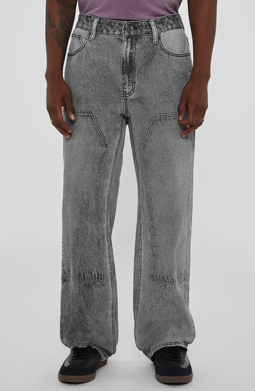 GUESS JEANS Photorealistic Baggy Faux Denim Pants Black at Nordstrom, 32 X
