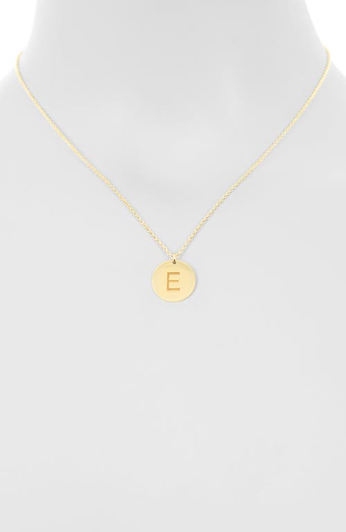 Meshmerise Initial Disc Pendant Necklace In Yellow-e