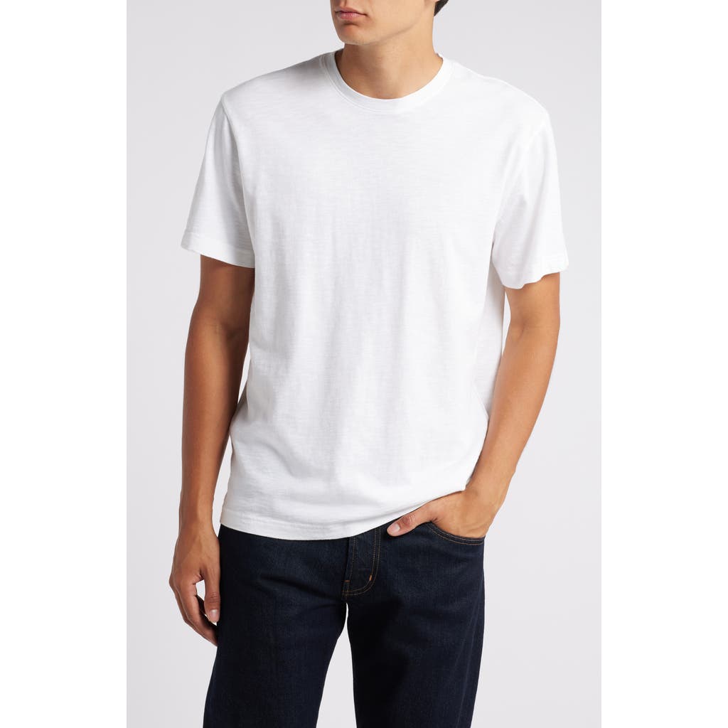 Treasure & Bond Lived In Slub Jersey Crewneck T-shirt In White