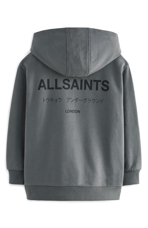 Shop Smallsaints By Allsaints Kids' Underground Oversize Logo Hoodie In Grey