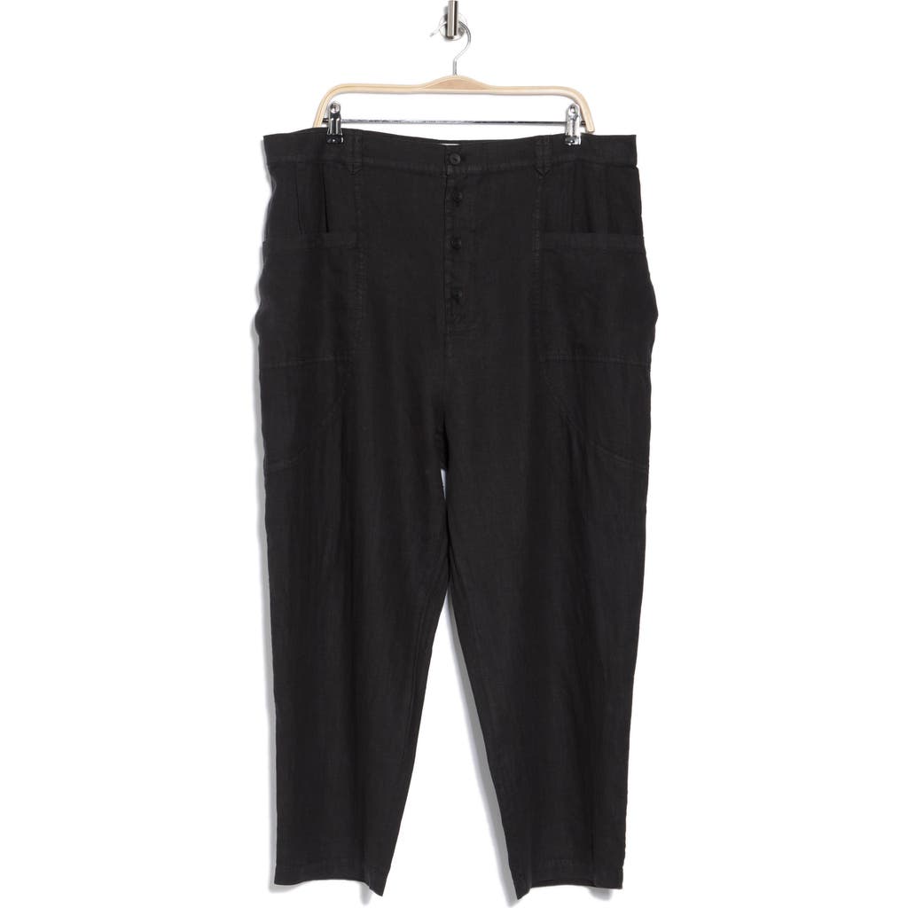 Joie Gia Linen Pants In Caviar