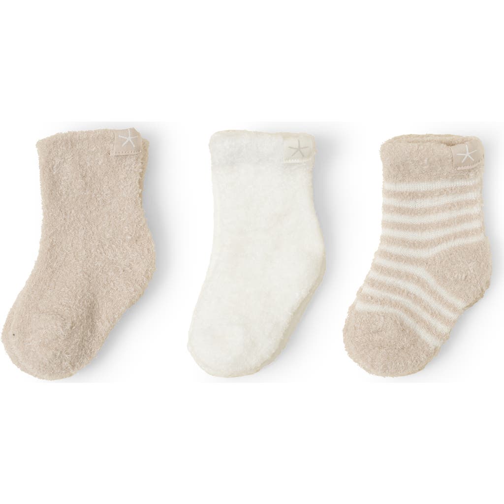 Barefoot Dreams Cozychic® Lite Assorted 3-pack Socks In Stone/pearl