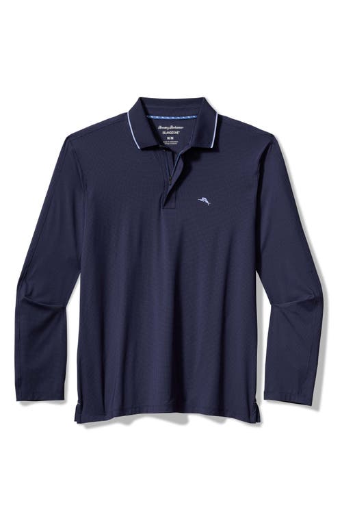 Shop Tommy Bahama Palm Desert Half Zip Polo Shirt In Aleutian Night