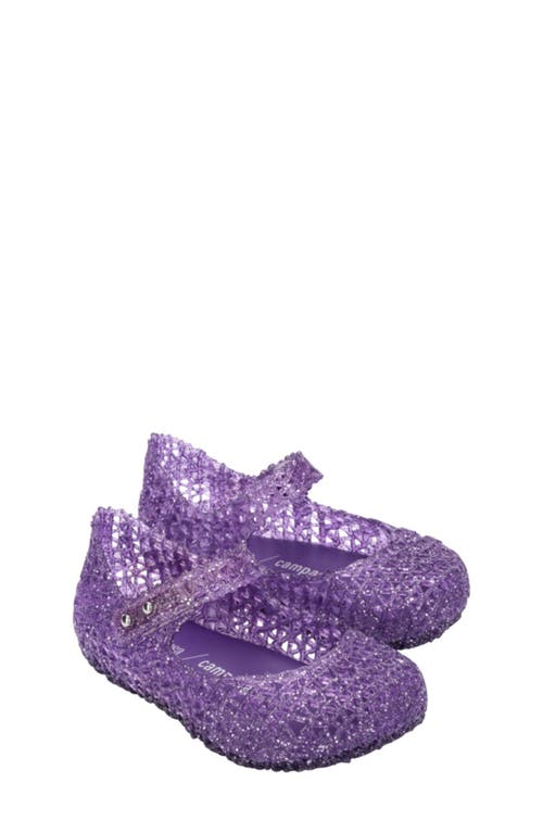 Mini Melissa Campana Mary Jane in Purple Glitter