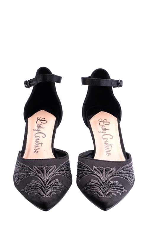 Shop Lady Couture Kate Kitten Heel Pump In Black