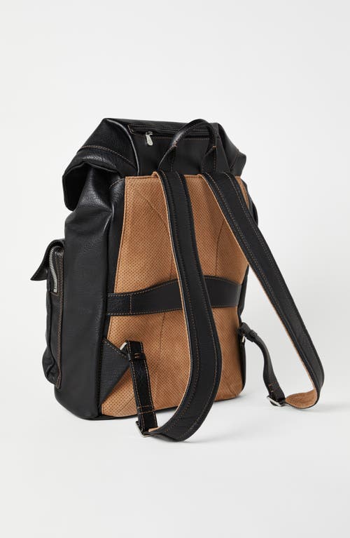 Shop Brunello Cucinelli Grained Calfskin Leisure Backpack In Black