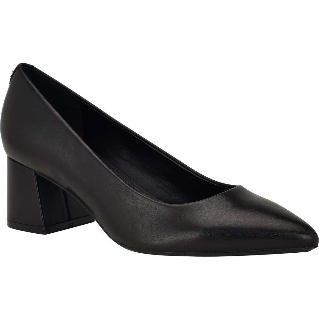 Calvin Klein Women's Lenott Pointy Toe Pumps In Black Smooth