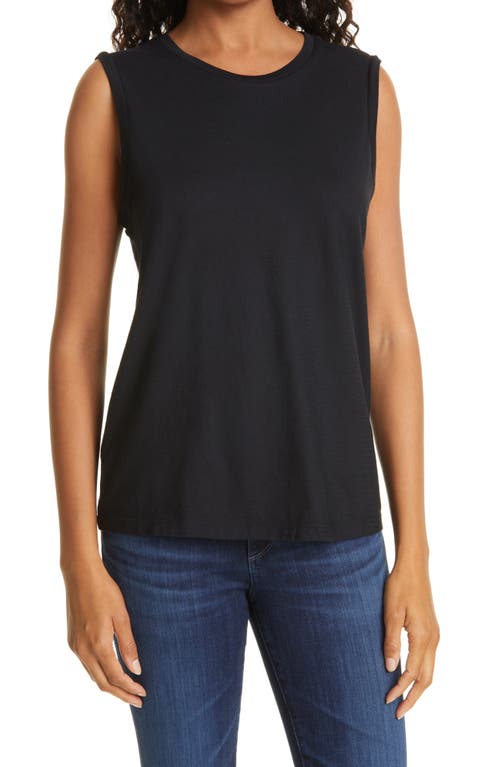 Jagger Cotton Muscle Tank True Black at Nordstrom,