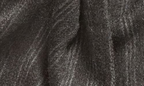 Andrew Stewart Chalk Stripe Reversible Double Face Cashmere Scarf In Charcoal