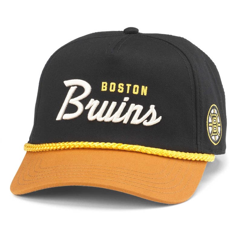 Shop American Needle Black/gold Boston Bruins Roscoe Washed Twill Adjustable Hat
