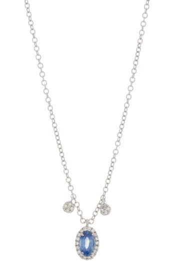 Meira T Kyanite Sapphire & Diamond Pendant Necklace In Metallic