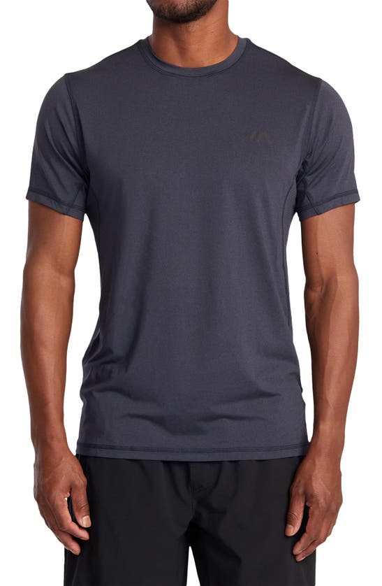 Shop Rvca Sport Vent Logo Graphic T-shirt In Navy Heather