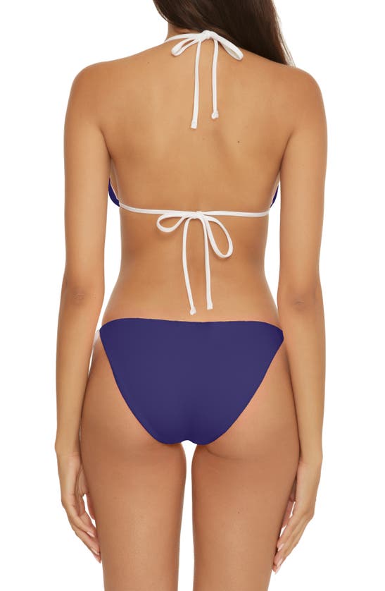 Shop Lucky Brand Reversible Rib Triangle Two-piece Swimsuit In Starry Night