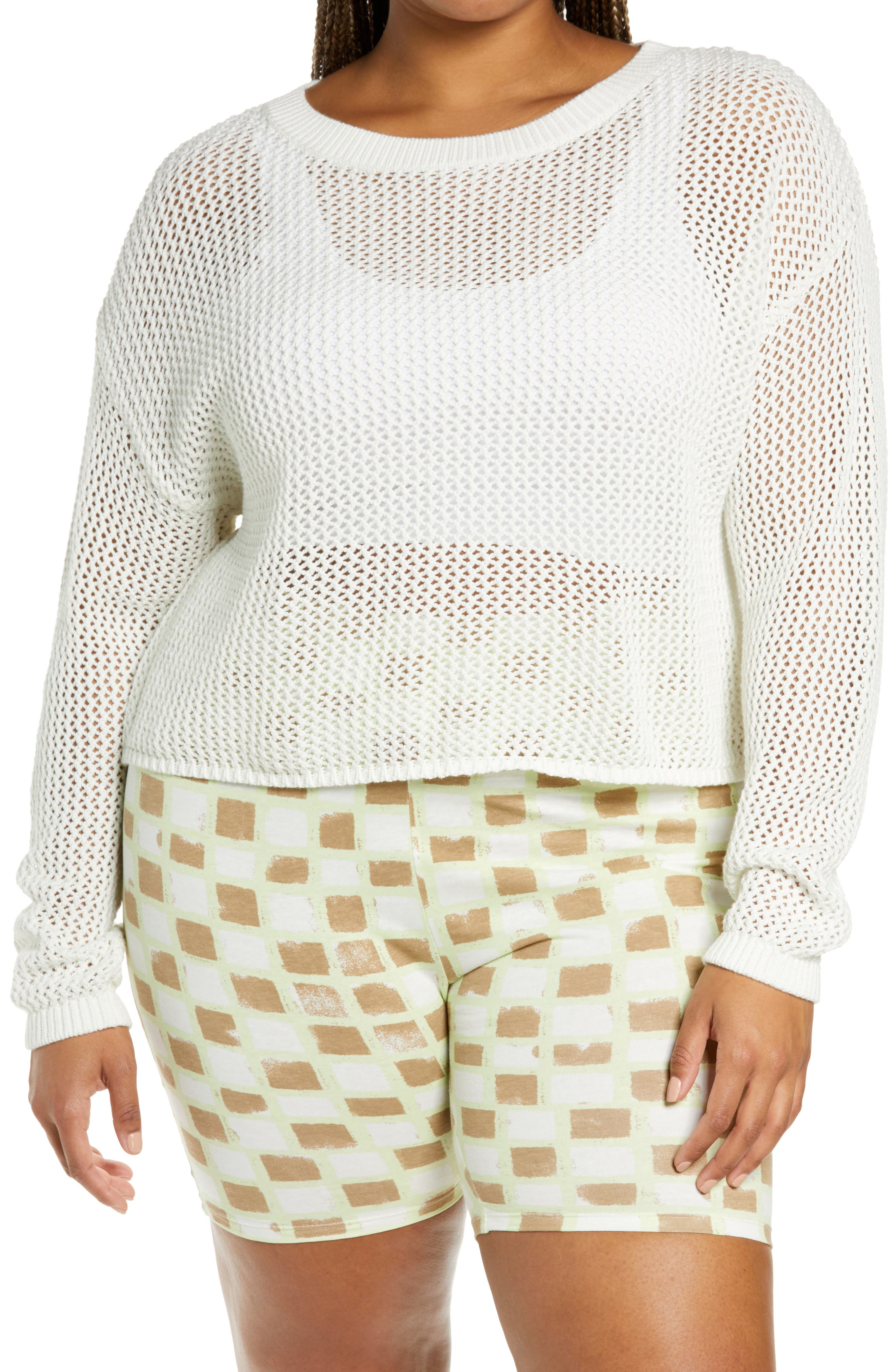 Knit mesh sweater Clearance