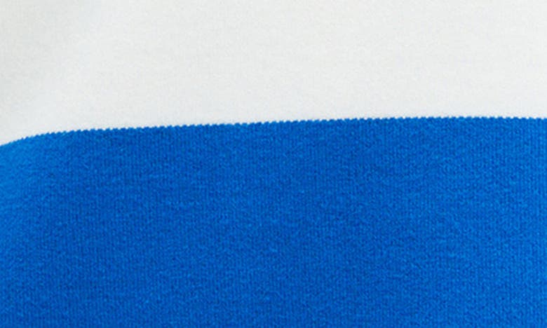 Mango Stripe Funnel Neck Sweater In Vibrant Blue