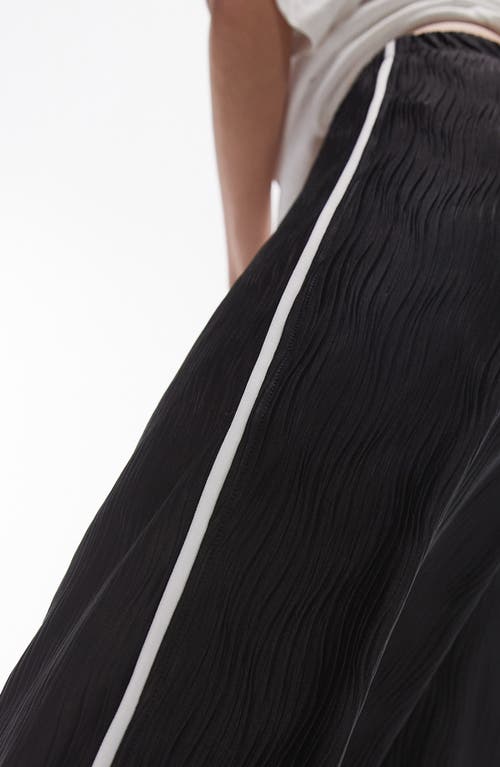 TOPSHOP TOPSHOP CRINKLE SIDE STRIPE PANTS 