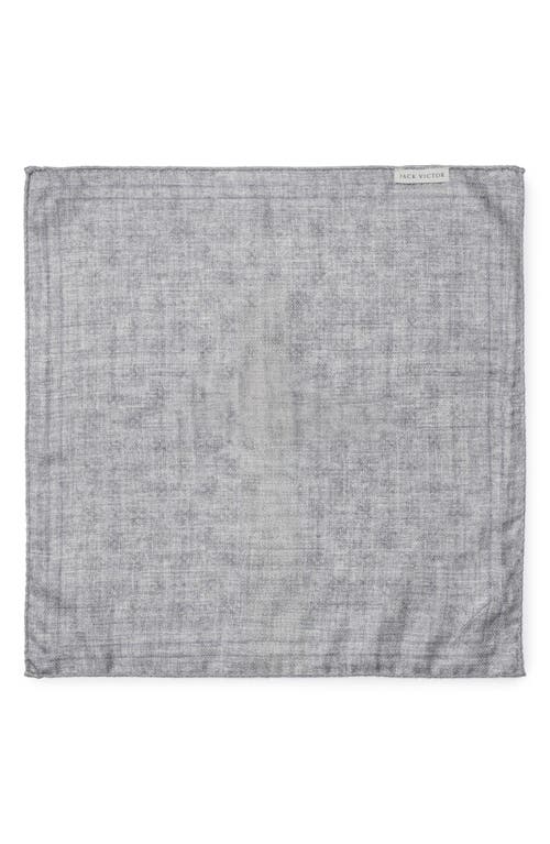 Jack Victor Anwoth Reversible Silk Pocket Square In Grey
