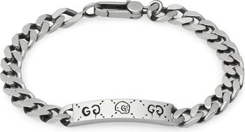 Gucci Silver Ghost Chain ID Bracelet | Nordstrom