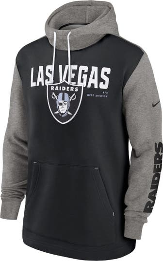 Men's Las Vegas Raiders Nike Black Fashion Color Block Pullover Hoodie
