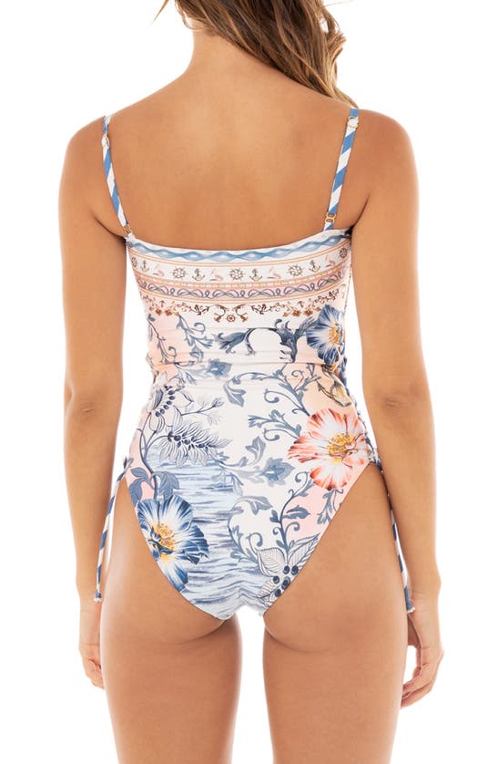 Shop Agua Bendita Mariel Kai Reversible One-piece Swimsuit In Blue Multi